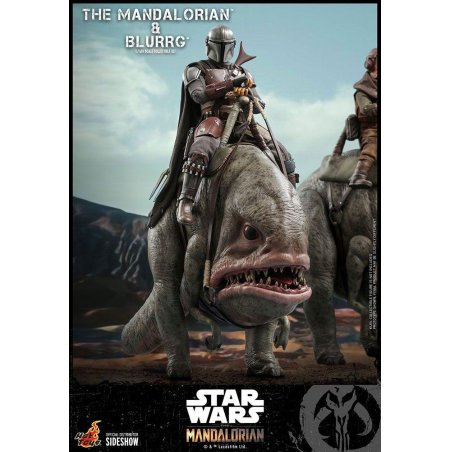 STAR WARS - Mandalorian & Blurrg - Pack de 2 figurines 37cm