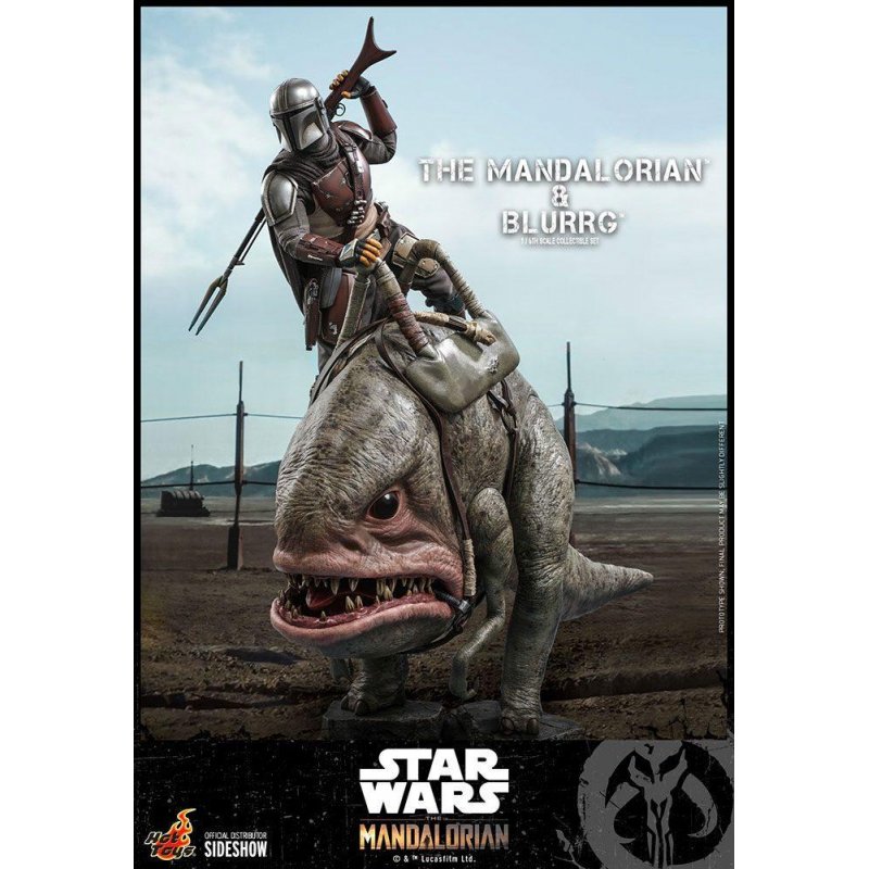 STAR WARS - Mandalorian & Blurrg - Pack de 2 figurines 37cm