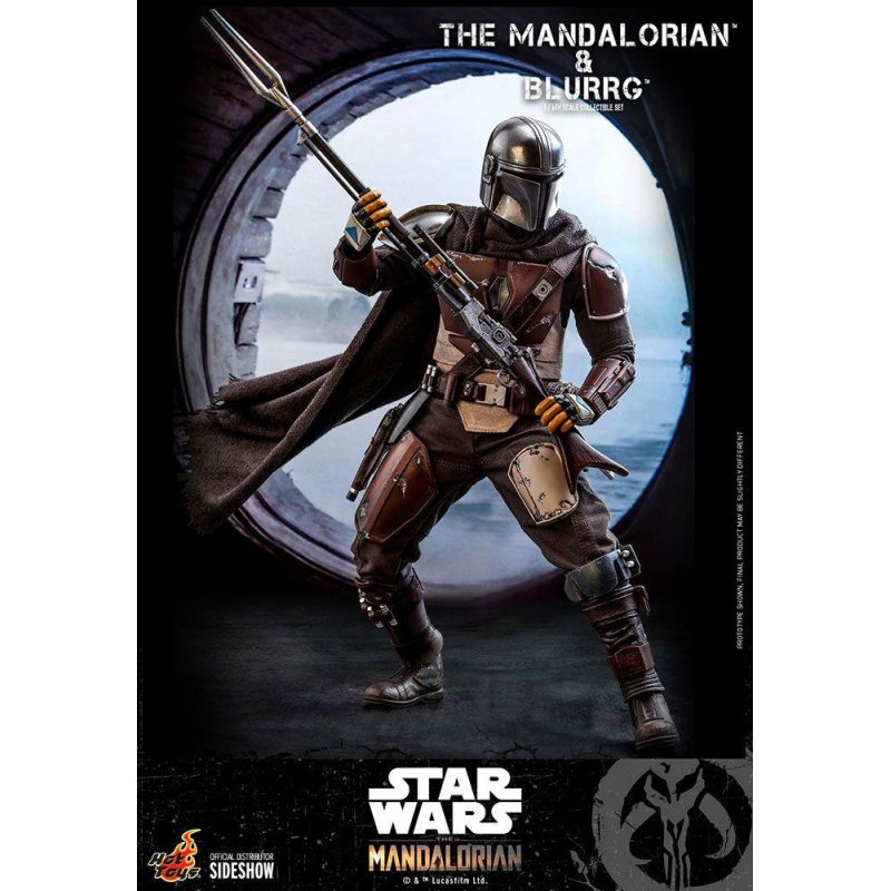 STAR WARS - Mandalorian & Blurrg - Pack de 2 figurines 37cm