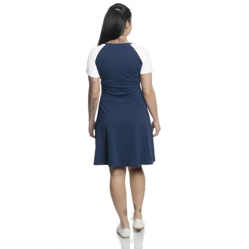 DISNEY - Mickey Mouse M College Dress Navy/White (XL)