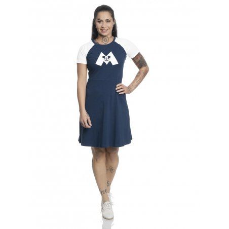 DISNEY - Mickey Mouse M College Dress Navy/White (L)