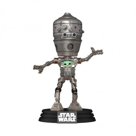 Star Wars: The Mandalorian POP! Deluxe Vinyl bobblehead figurine IG-12 with Grogu 17 cm