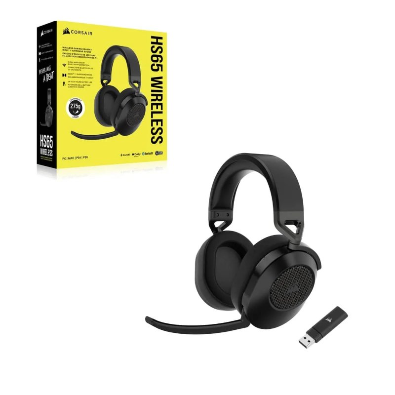 Casque Gamer sans fil Corsair HS65 (Noir)