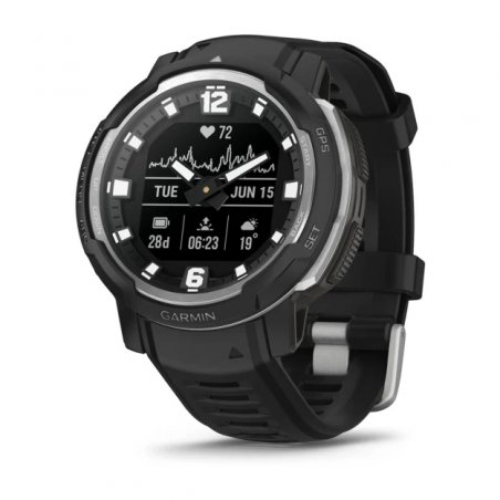 Garmin Instinct Crossover - Standard Edition MIP 45 mm Hybride 176 x 176 pixels Noir GPS (satellite)