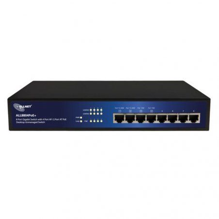 ALLNET ALL8804POE commutateur réseau Non-géré L2 Gigabit Ethernet (10/100/1000) Connexion Ethernet, supportant