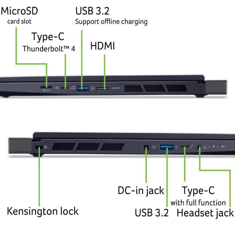 Acer Predator Helios Neo 14 (PHN14-51-78SB) Gaming 14,5" WQXGA, IPS, 120Hz, Intel Core Ultra 7-155H, 16GB RAM, 1TB SSD,