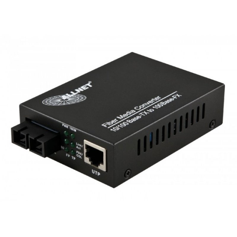 ALLNET ALL-MC106-SC-SM network media converter 100 Mbit/s 1310 nm Single-mode Black