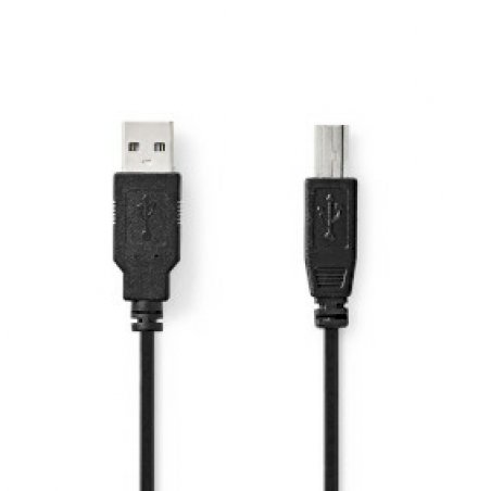 Nedis CCGL60100BK10 câble USB USB 2.0 1 m USB A USB B Noir