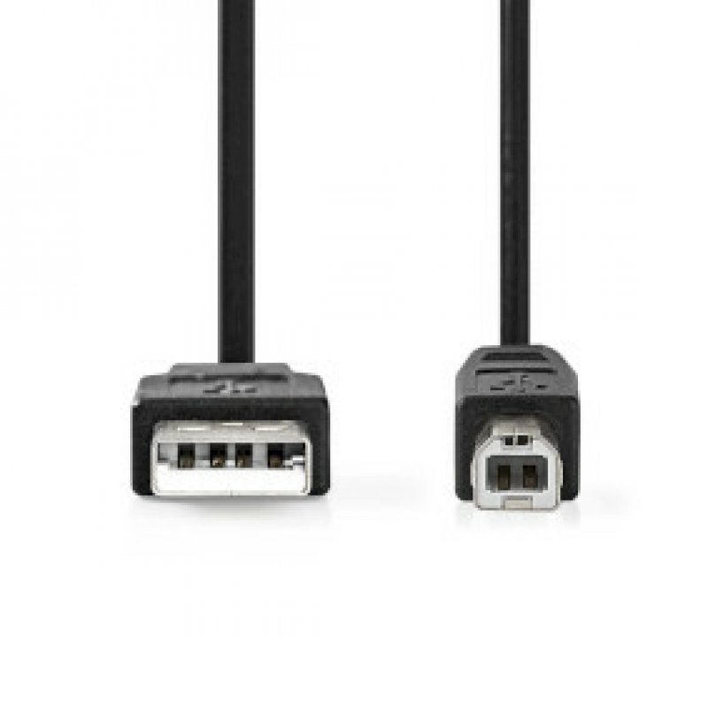 Nedis CCGL60100BK10 USB cable USB 2.0 1 m USB A USB B Black