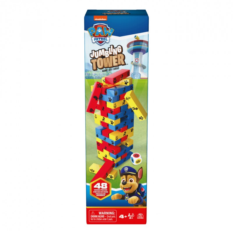Games LA PAT PATROUILLE - TOUR JENGA La Pat' Patrouille - Paw Patrol - Jeu de Société Tour À Construire Pat'