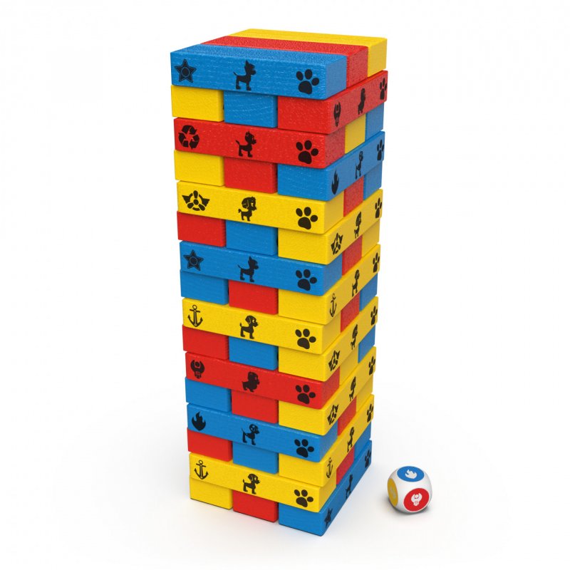 Games LA PAT PATROUILLE - TOUR JENGA La Pat' Patrouille - Paw Patrol - Jeu de Société Tour À Construire Pat'