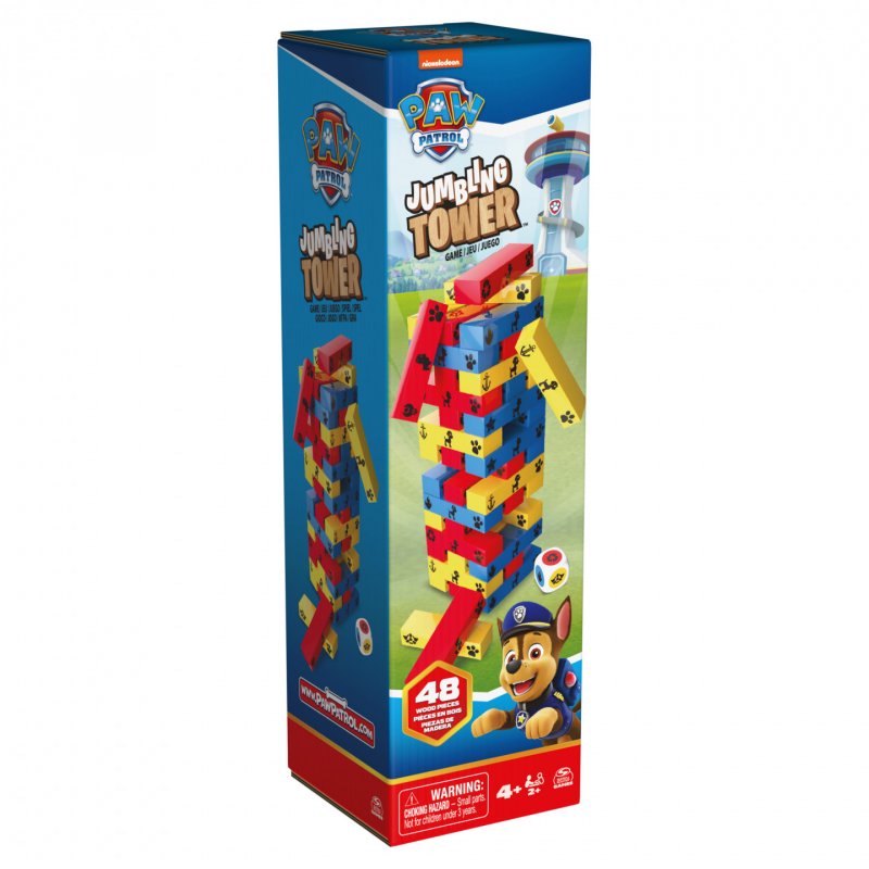 Games LA PAT PATROUILLE - TOUR JENGA La Pat' Patrouille - Paw Patrol - Jeu de Société Tour À Construire Pat'