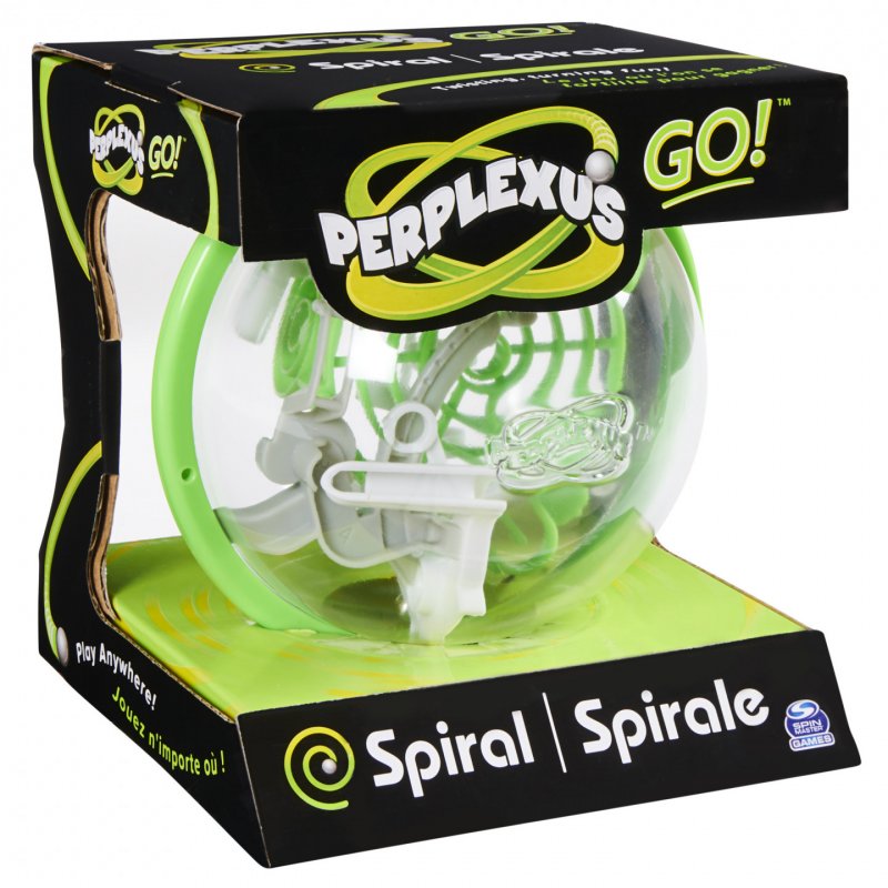 Games Perplexus GO! Spiral, Compact Challenging Puzzle Maze Skill Game, for Adults and Kids Ages 8 and up