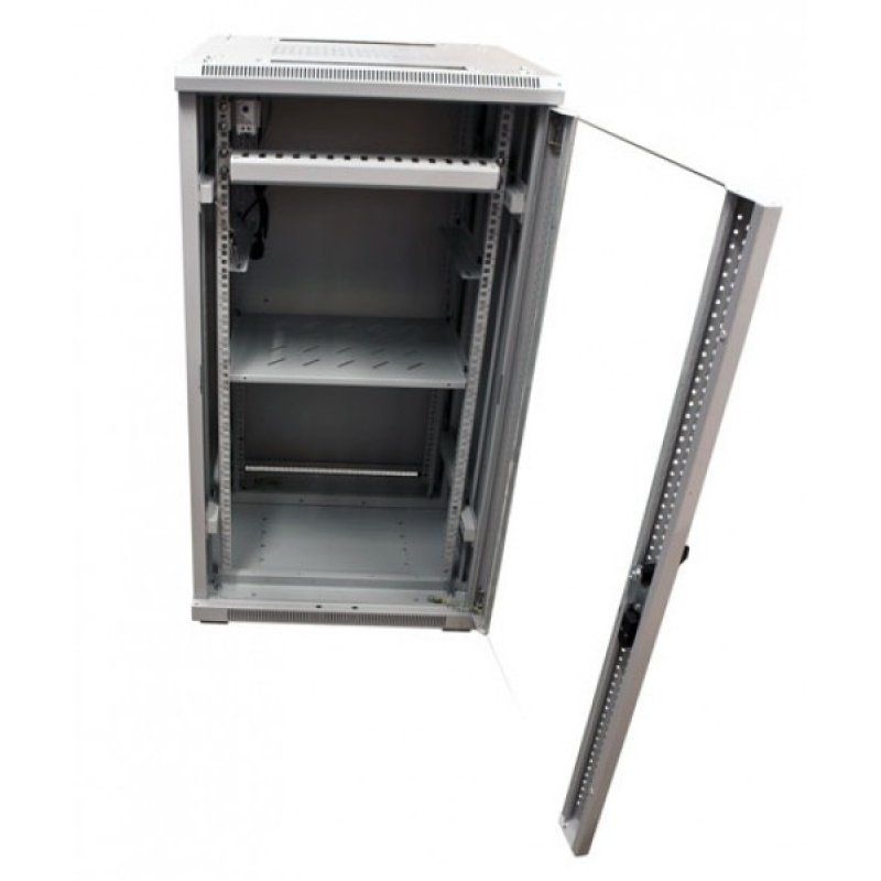 ALLNET Netzwerkschrank 19" 22HE B600/T 600mm Glastür Lichtgrau SNB-Serie