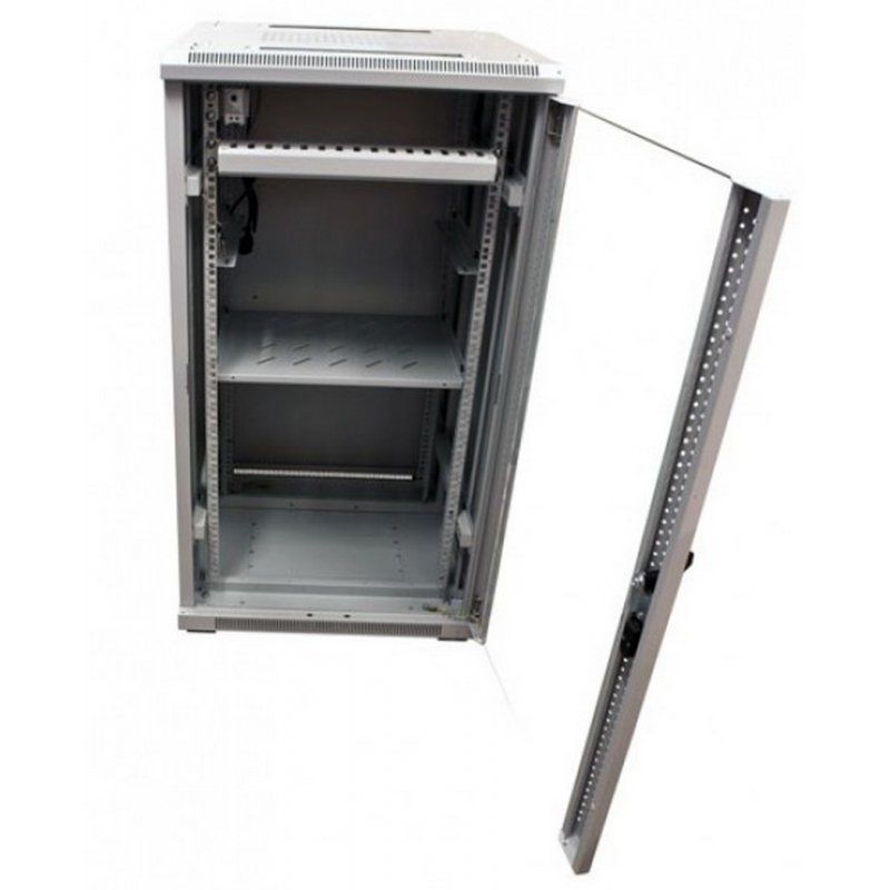 ALLNET Netzwerkschrank 19" 22HE B600/T 800mm Glastür Lichtgrau SNB-Serie