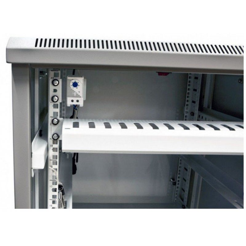 ALLNET Netzwerkschrank 19" 22HE B600/T 800mm Glastür Lichtgrau SNB-Serie