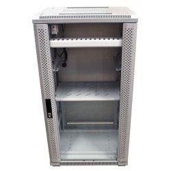 ALLNET Netzwerkschrank 19" 22HE B600/T1000mm Glastür Lichtgrau SNB-Serie