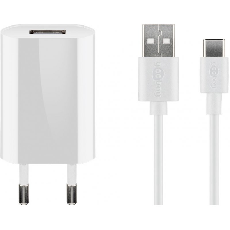 USB-C Ladeset 5 Watt (weiß, 1 Meter Kabel)