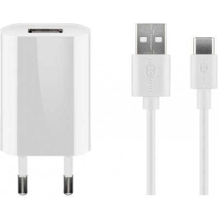USB-C Ladeset 5 Watt (weiß, 1 Meter Kabel)
