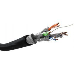 Goobay 52768 câble de réseau Noir 100 m Cat7 S/FTP (S-STP)