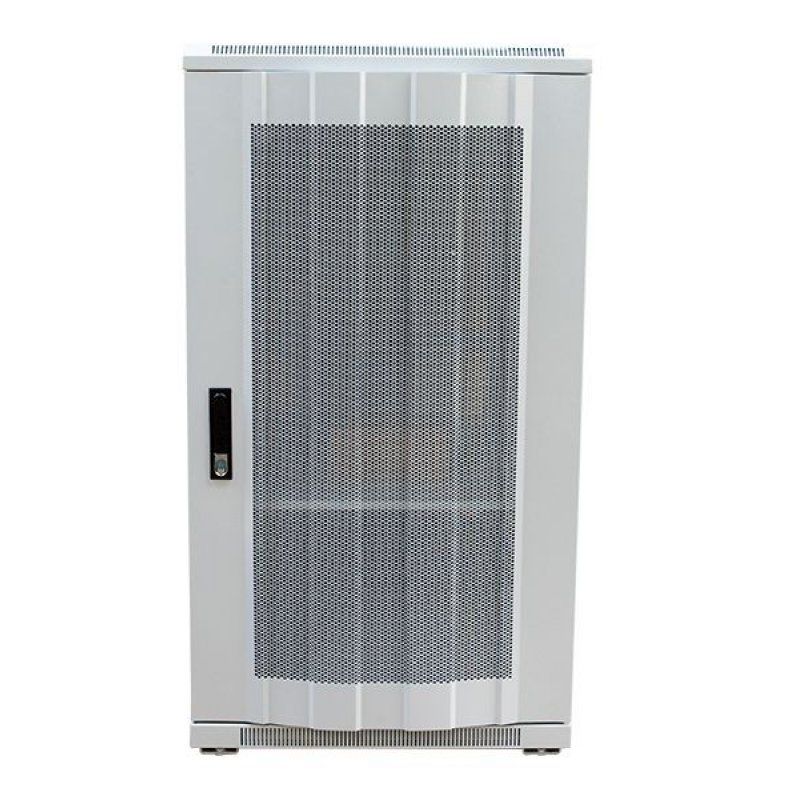 ALLNET Netzwerkschrank 19" 22HE B600/T1000mm perforierte Blechtüren Lichtgrau SNB-Serie