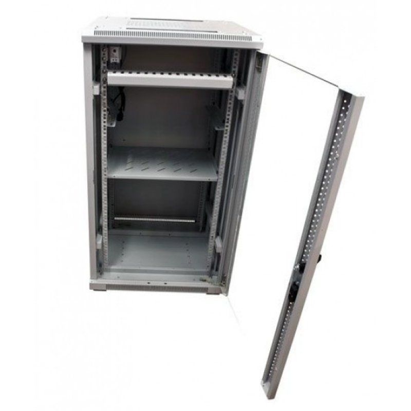 ALLNET Netzwerkschrank 19" 12HE B600/T 800mm Glastür Lichtgrau SNB-Serie