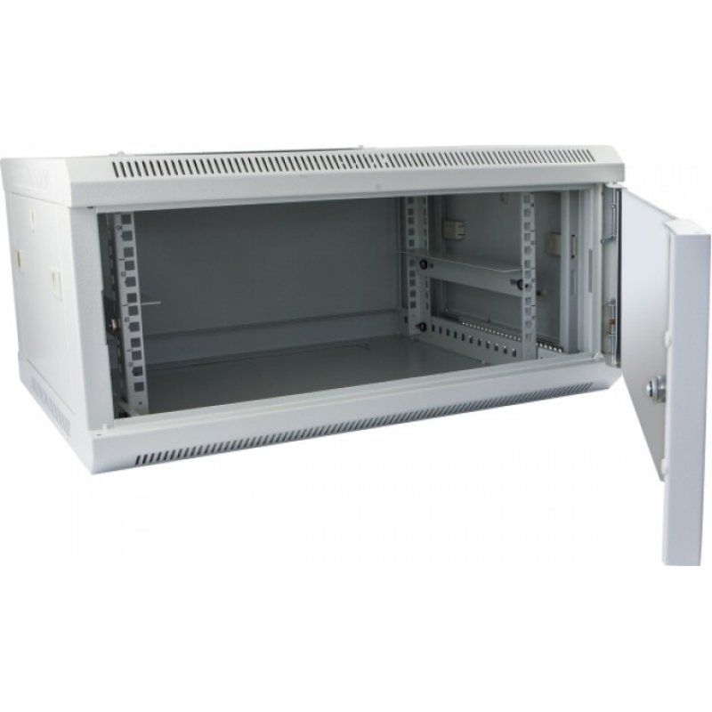 ALLNET Netzwerkschrank 19" 6HE 1-teilig T450mm Lichtgrau SMC-Serie