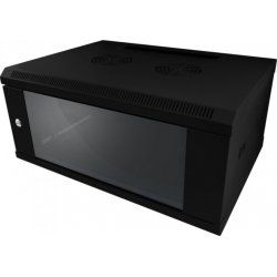 ALLNET Netzwerkschrank 19" 6HE 1-teilig T450mm Schwarz SMC-Serie