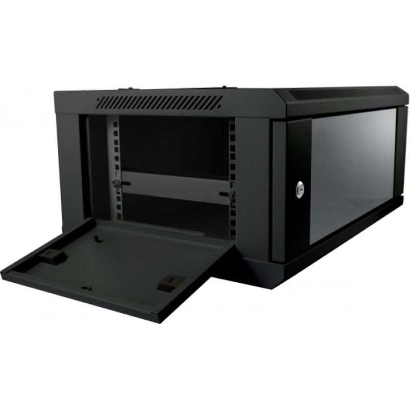 ALLNET Netzwerkschrank 19" 15HE 1-teilig T450mm Schwarz SMC-Serie