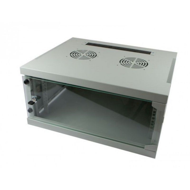 ALLNET Netzwerkschrank 19" 9HE 1-teilig T444/B541mm Lichtgrau SMQ-Serie