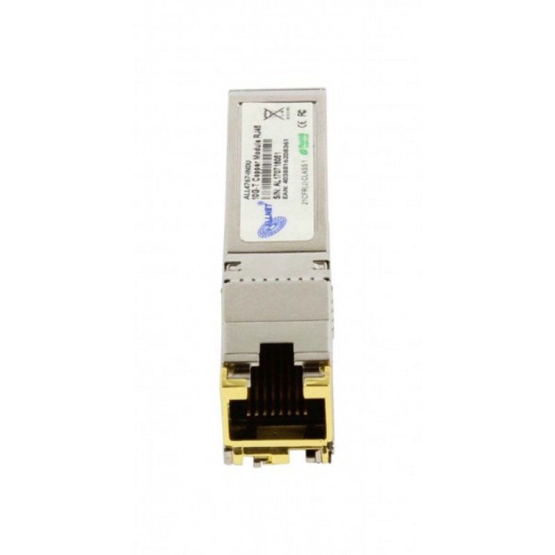 ALLNET Switch Modul ALL4767-INDU SFP (Mini-GBIC), 10Gbit, RJ45(TP), uncodiert, Industrial -40/ 85 Grad,