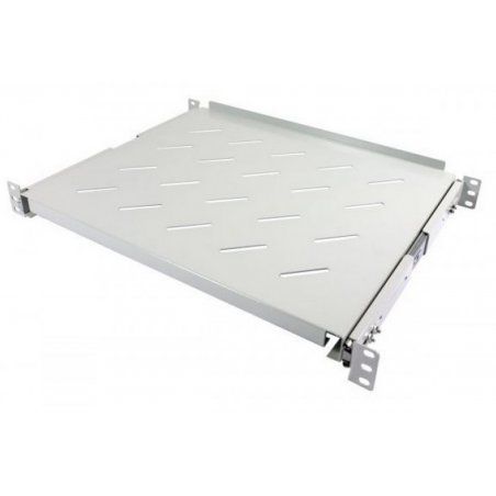 ALLNET Fachboden ausziehbar für 1000mm Schrank tiefe Lichtgrau t750-850mm