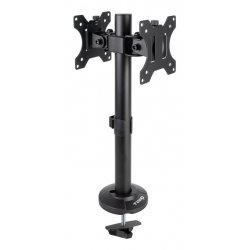 TooQ Table Stand for 2 Screens 17‘’ - 32‘’, Black