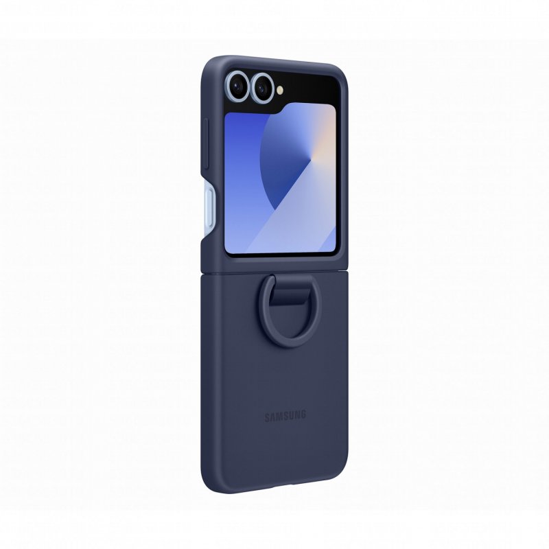 Samsung Silicone Case with Ring für Galaxy Flip6, Navy