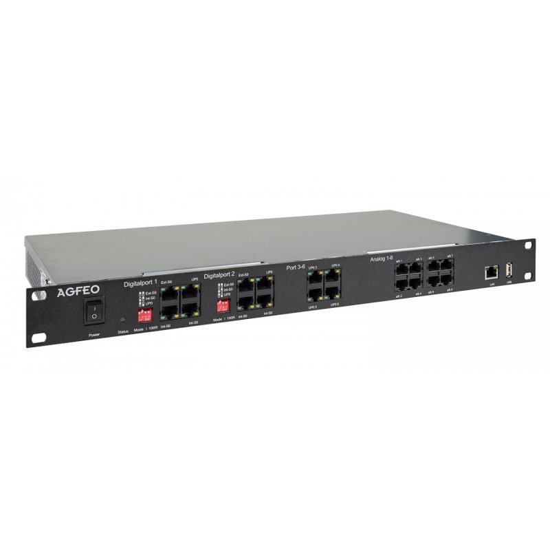AGFEO ES 548 IT IP communication server 1U Black