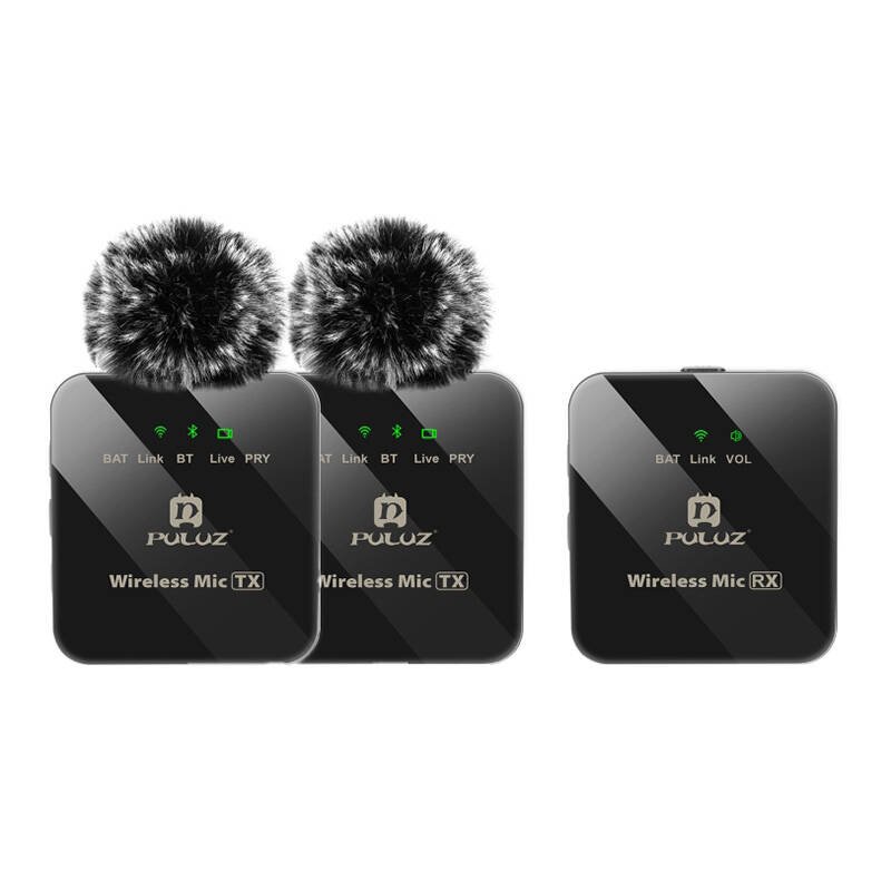 Wireless Lavalier Microphone PULUZ 2 TX 1 RX