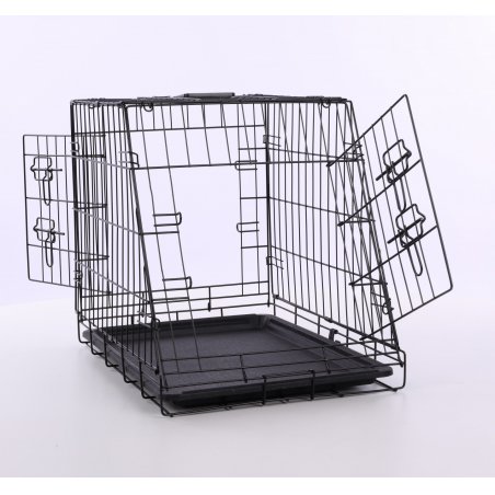 Nordic Paws - Sloping Wire cage black, S 63x44x50,5cm - (540058529239)