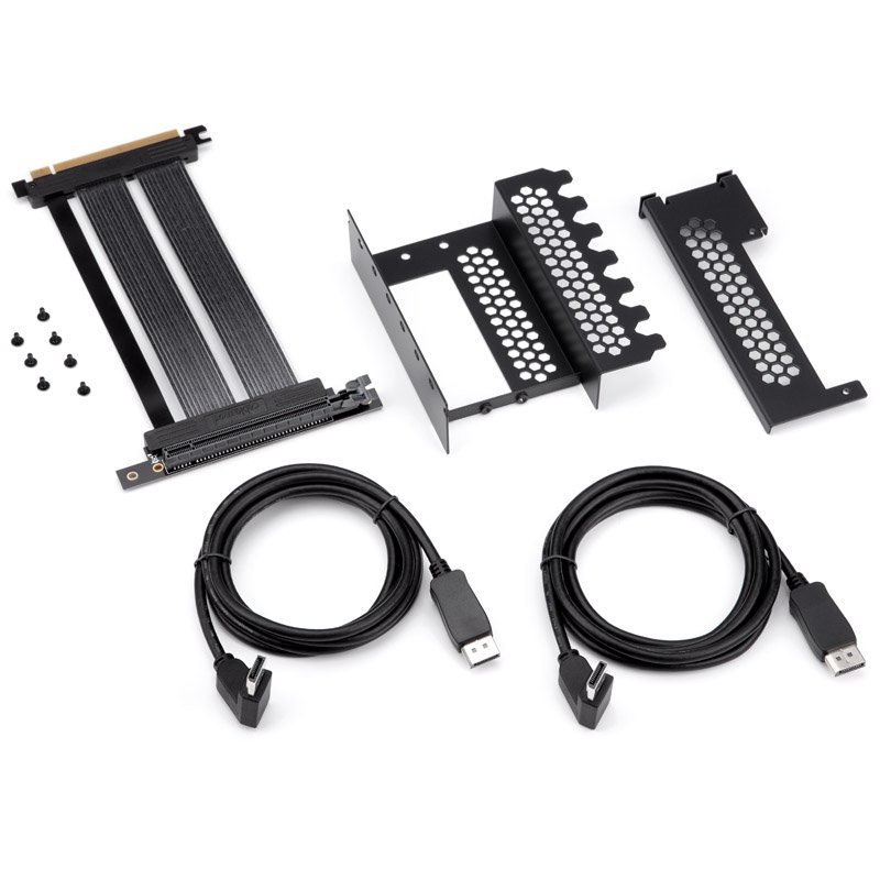 CableMod Vertical PCI-e Bracket PCI-e 4.0 Edition, 2x DisplayPort - schwarz