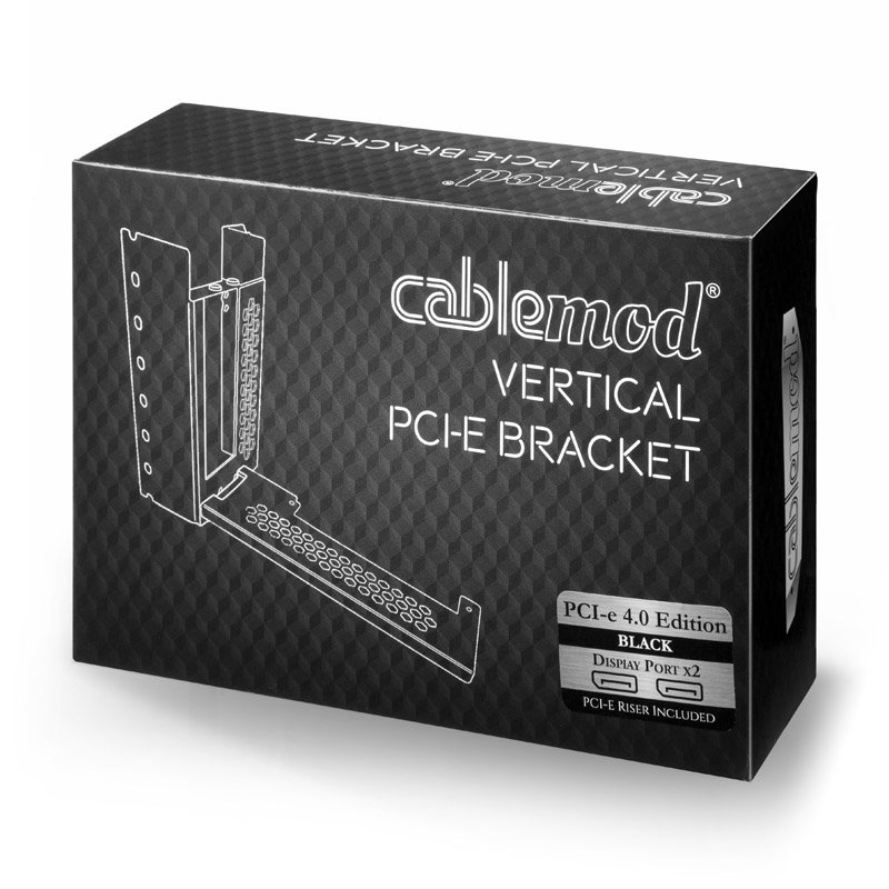 CableMod Vertical PCI-e Bracket PCI-e 4.0 Edition, 2x DisplayPort - schwarz