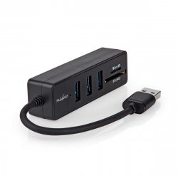 Nedis CCGB61250BK01 interface hub USB 3.2 Gen 1 (3.1 Gen 1) Type-A 5000 Mbit/s Black