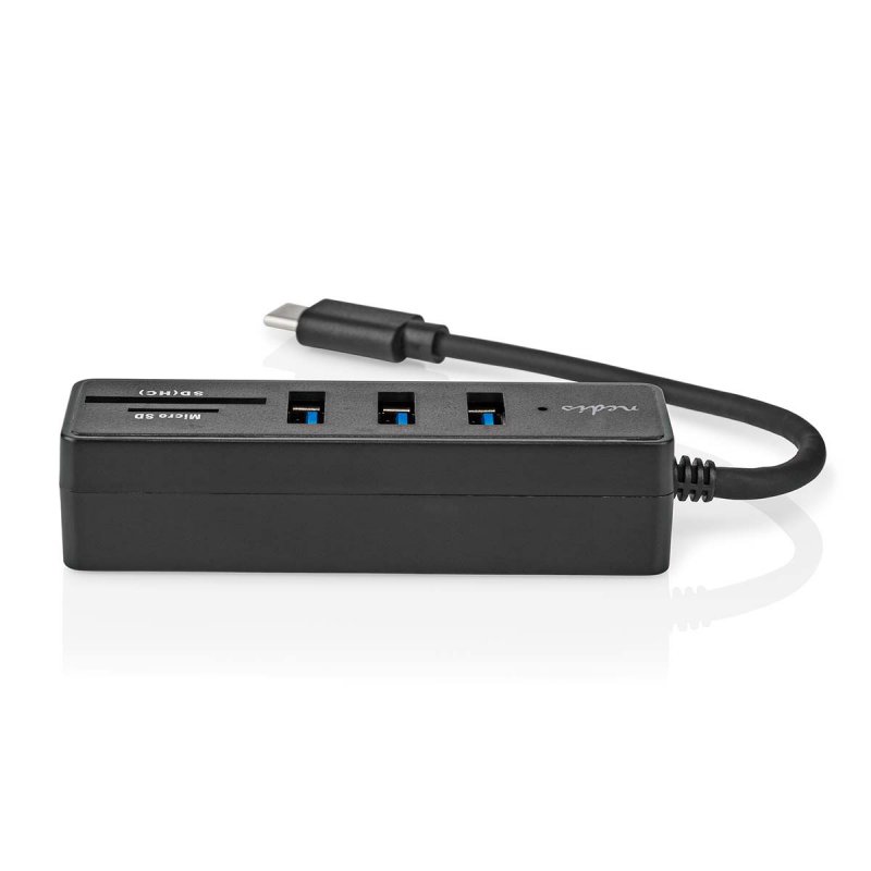 Nedis USB-Hub 1x USB-C™ 3x USB A Buchse - 5-Port port(s), USB 3.2 Gen 1, Stromversorgung über USB, 5 Gbps, SD &