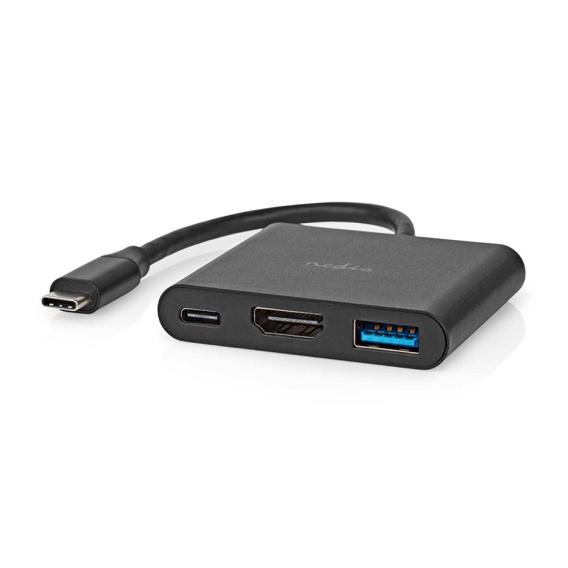 Nedis CCGB64770BK01 station d'accueil Avec fil USB 3.2 Gen 1 (3.1 Gen 1) Type-C Noir