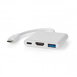 Nedis USB Multi-Port-Adapter USB 3.2 Gen 1 - USB-C™ Stecker, HDMI™ Ausgang, USB-A Buchse, USB-C™ Buchse, 5 Gbps,