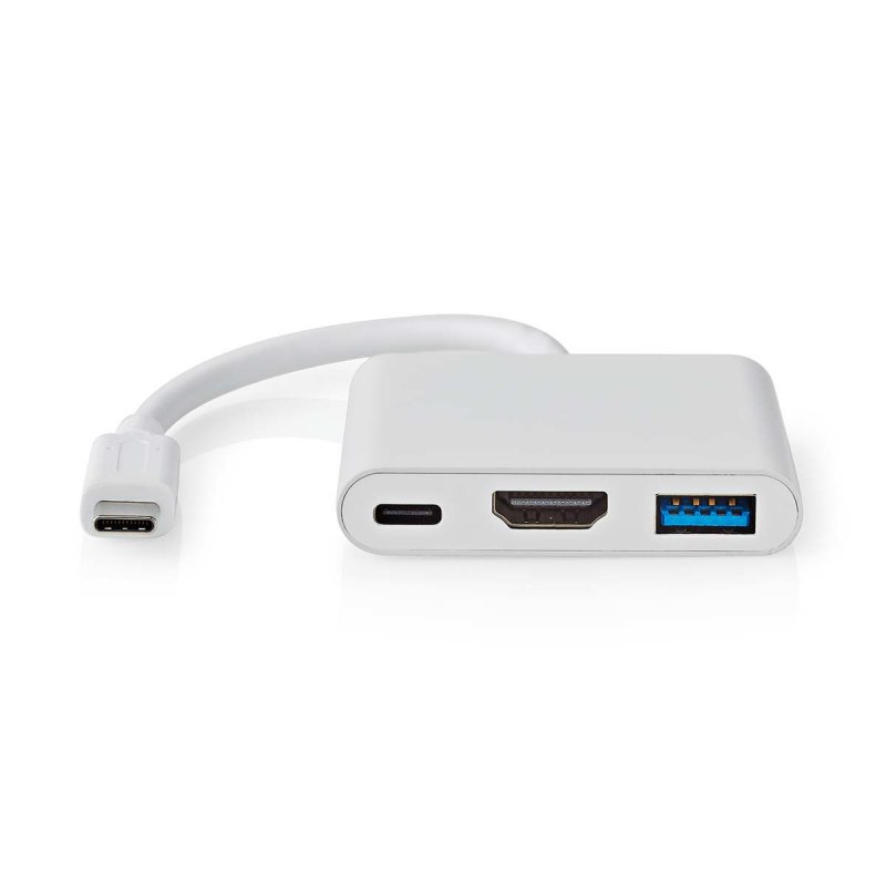 Nedis USB Multi-Port-Adapter USB 3.2 Gen 1 - USB-C™ Stecker, HDMI™ Ausgang, USB-A Buchse, USB-C™ Buchse, 5 Gbps,