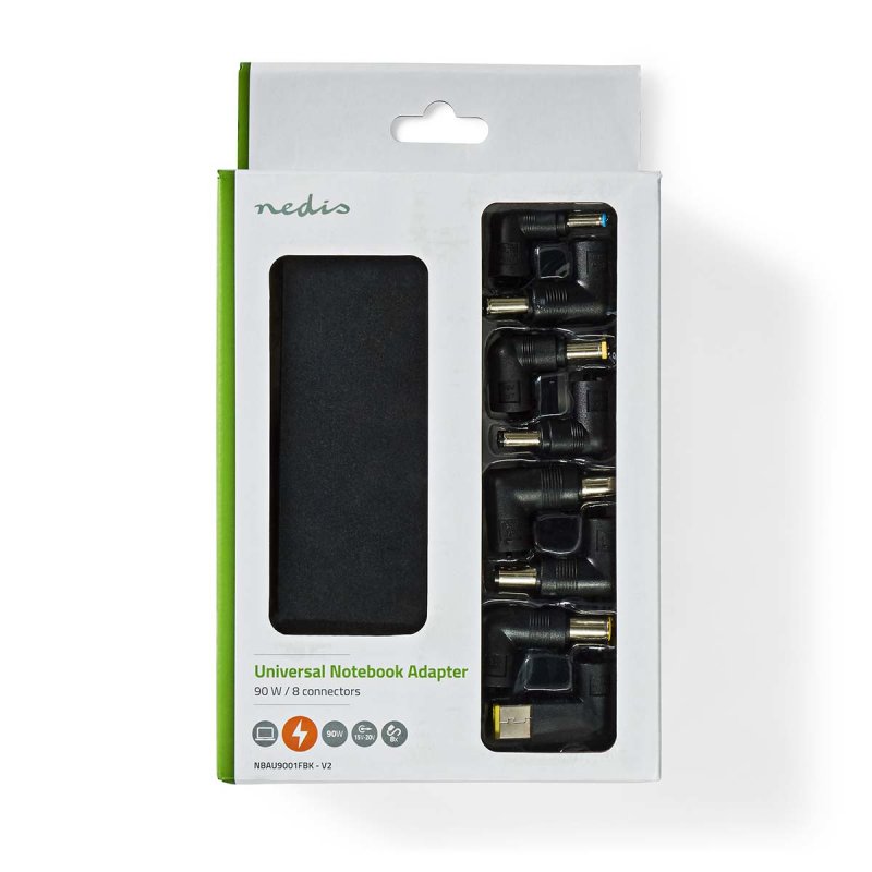 Nedis Notebook Adapter | 90 W | 18.5 / 19 / 19.5 / 20 V DC - 6.0 A | Typ F (CEE 7/7)