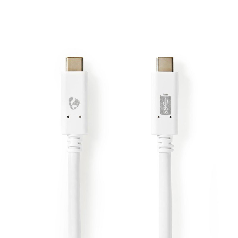 Nedis CCGW64750WT10 USB cable USB 3.2 Gen 2 (3.1 Gen 2) 1 m USB C White