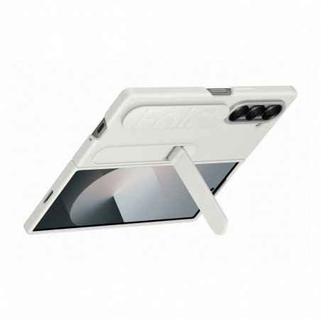 Samsung Silicone Stand Case with Strap für Galaxy Fold6, Weiß