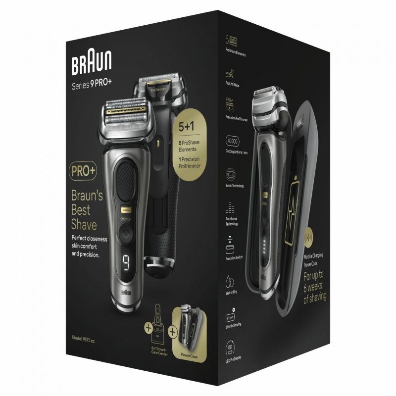 Braun Series 9 Pro 9575cc Wet & Dry Rasoir à grille Tondeuse Métallique