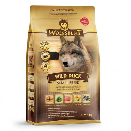 Wolfsblut - Wild duck, small breed, adult 7,5kg - (wb047)