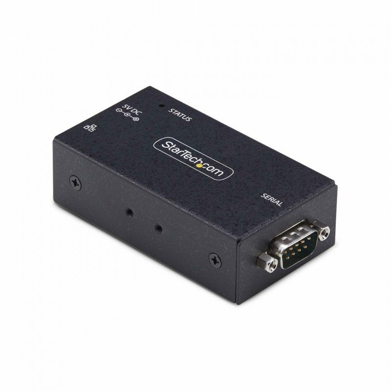 StarTech.com 1-Port Serial to Ethernet Adapter, IP Serial Device Server For Remote RS232 Devices, Wall/DIN Rail